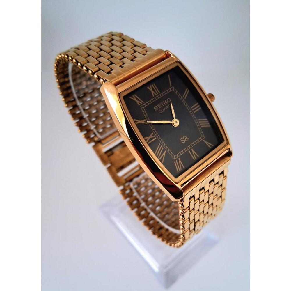 Men's Vintage Seiko Barrel/Tonneau Stainless Steel Tank RARE